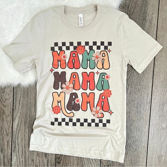 Bella Canvas Tops - Women’s Retro Mama Shirt
